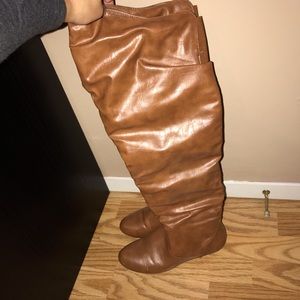 Shoes - Chestnut Over the Knee Boots Shoes - Chestnut Over the Knee Boots
